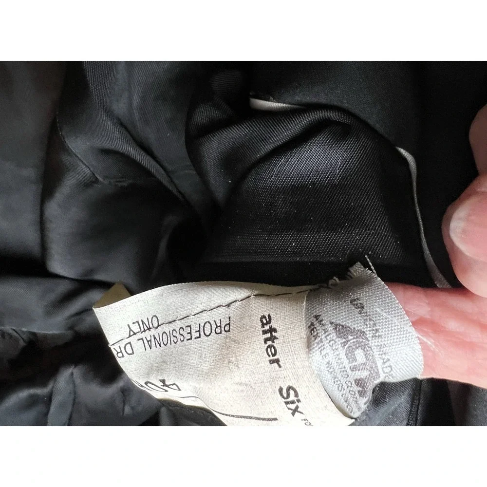 After Six Tuxedo Jacket Mens 40R Black One Button Double Vented